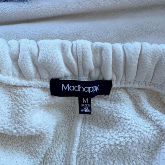 Madhappy Classics Fleece Sweatpants (Vanilla) - Picture 3 of 4